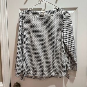Dalia Black and White Patterned Women's Top sz. S
